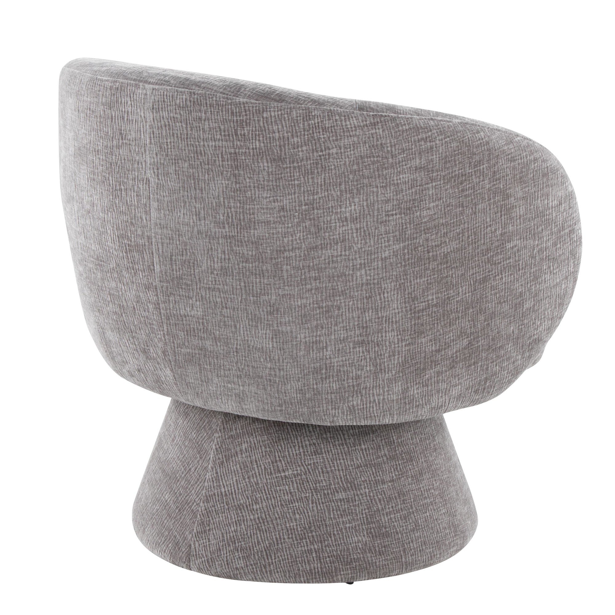 Fran Swivel Accent Chair - Grey Fabric