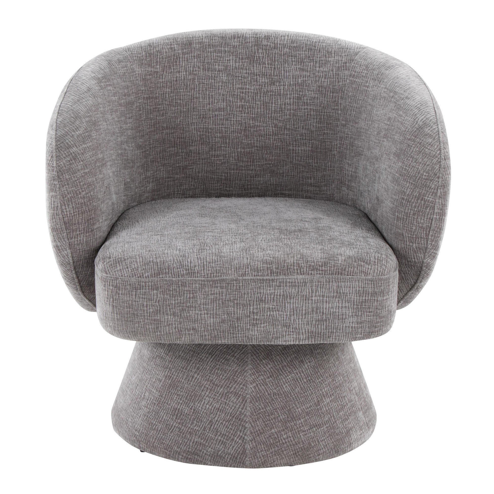Fran Swivel Accent Chair - Grey Fabric