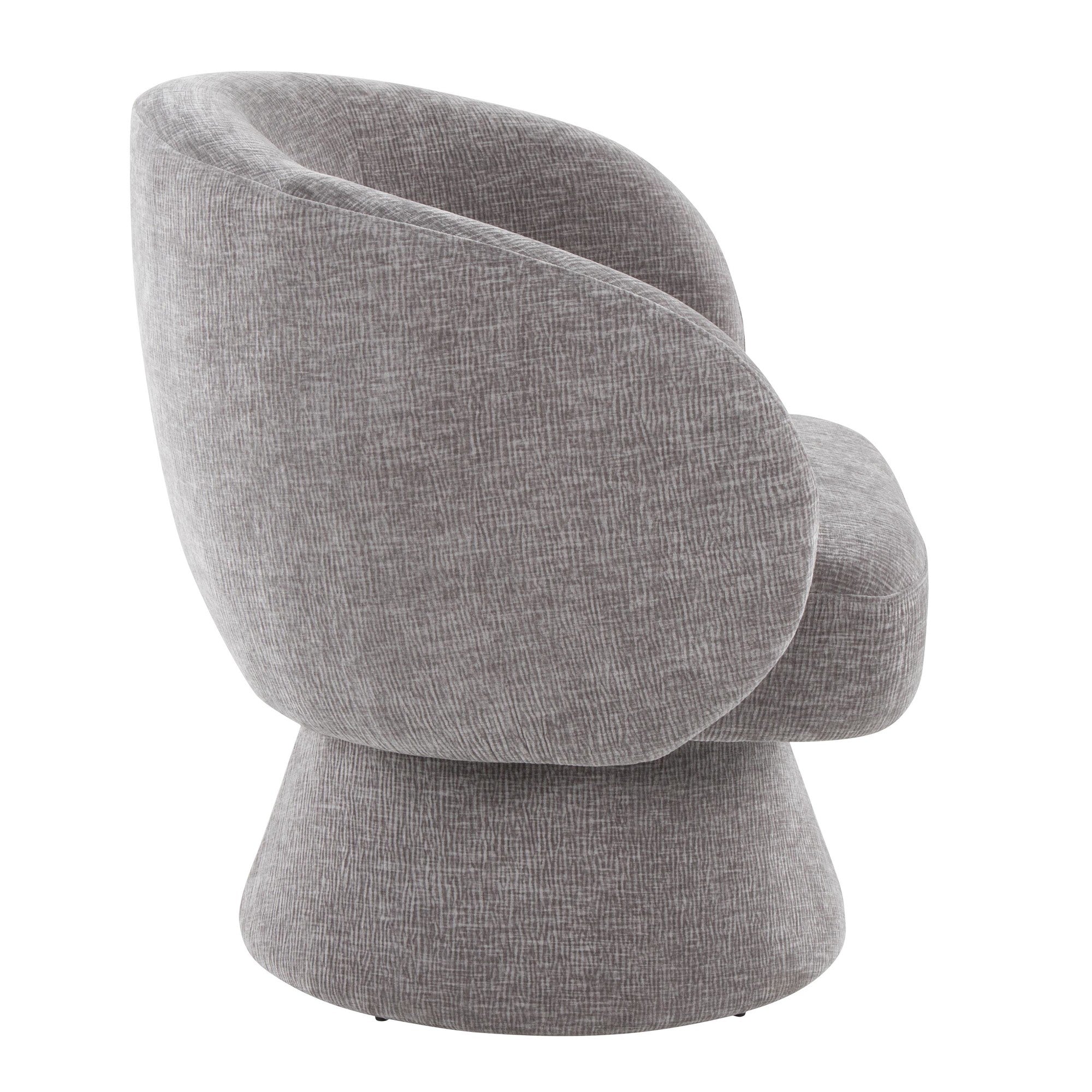 Fran Swivel Accent Chair - Grey Fabric