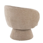 Fran Swivel Accent Chair - Light Brown Fabric