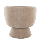 Fran Swivel Accent Chair - Light Brown Fabric