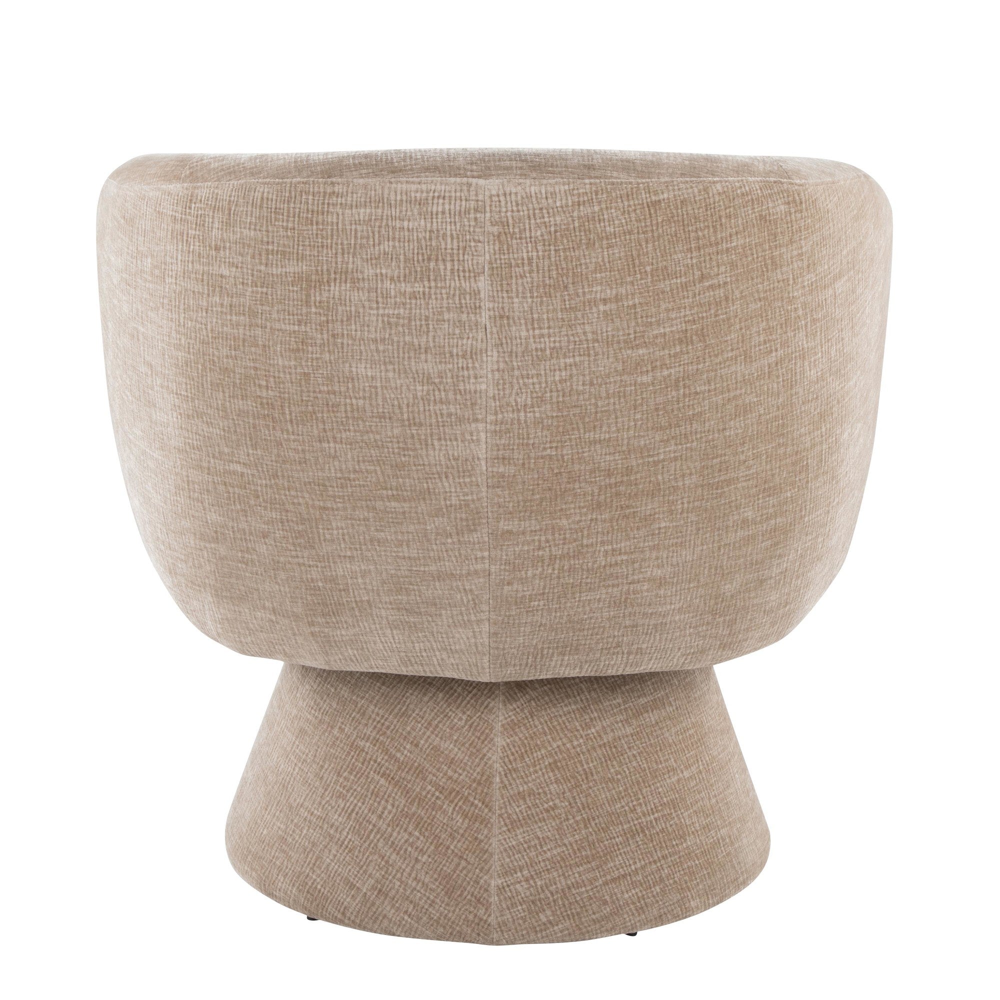 Fran Swivel Accent Chair - Light Brown Fabric