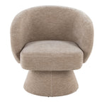 Fran Swivel Accent Chair - Light Brown Fabric