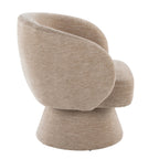 Fran Swivel Accent Chair - Light Brown Fabric