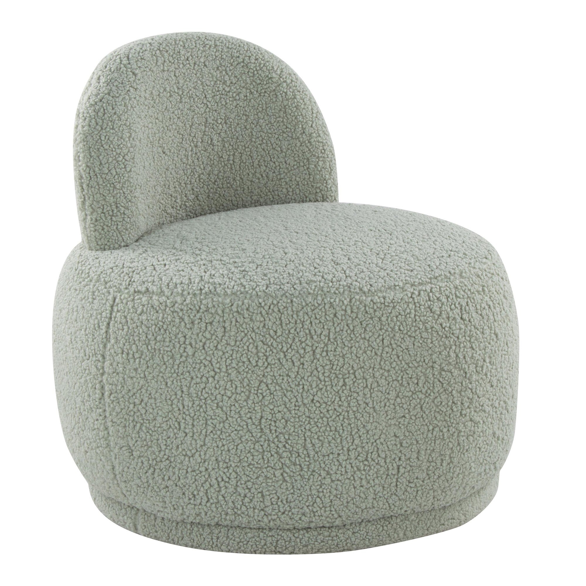 Kimi Accent Chair - Green Sherpa
