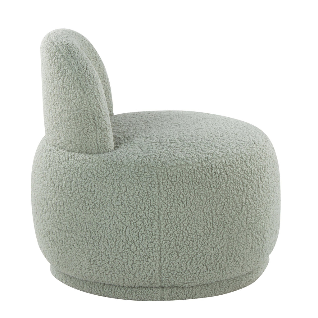 Kimi Accent Chair - Green Sherpa