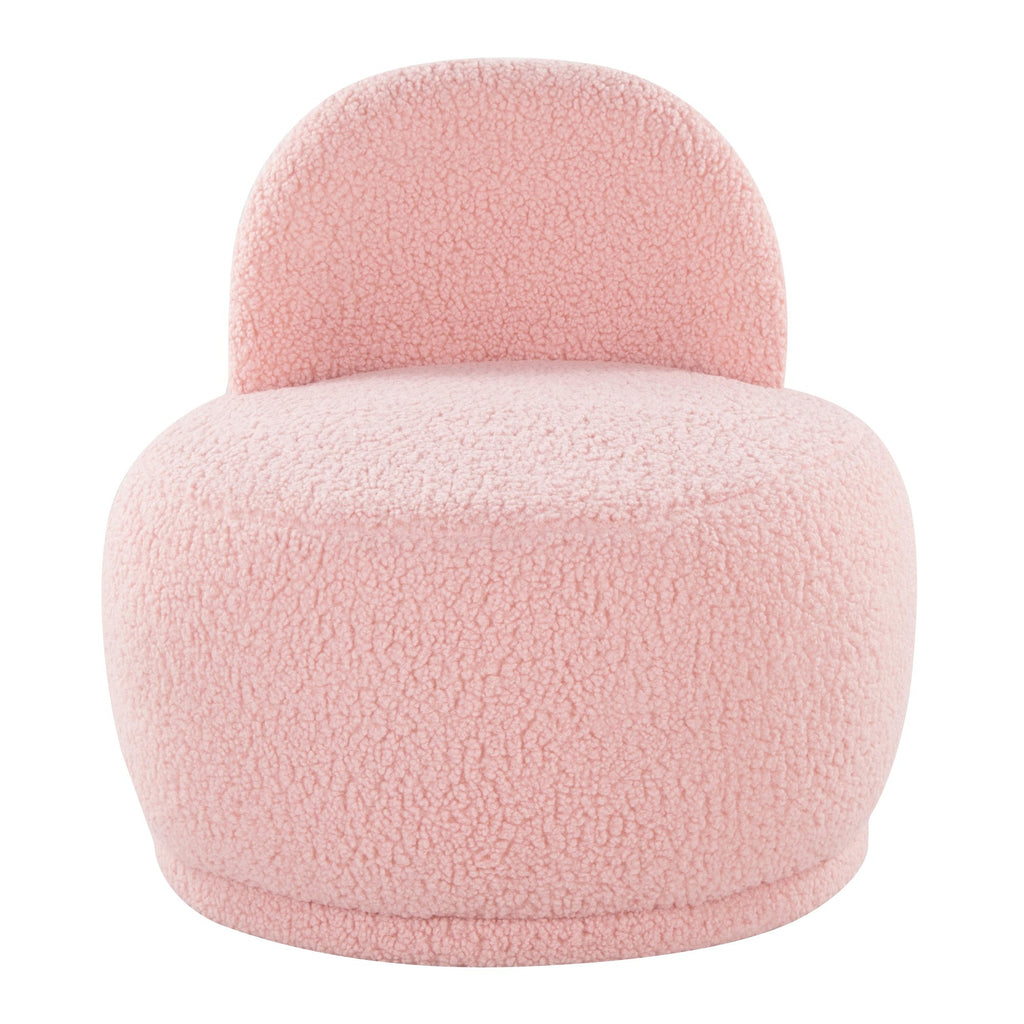 Kimi Accent Chair - Pink Sherpa