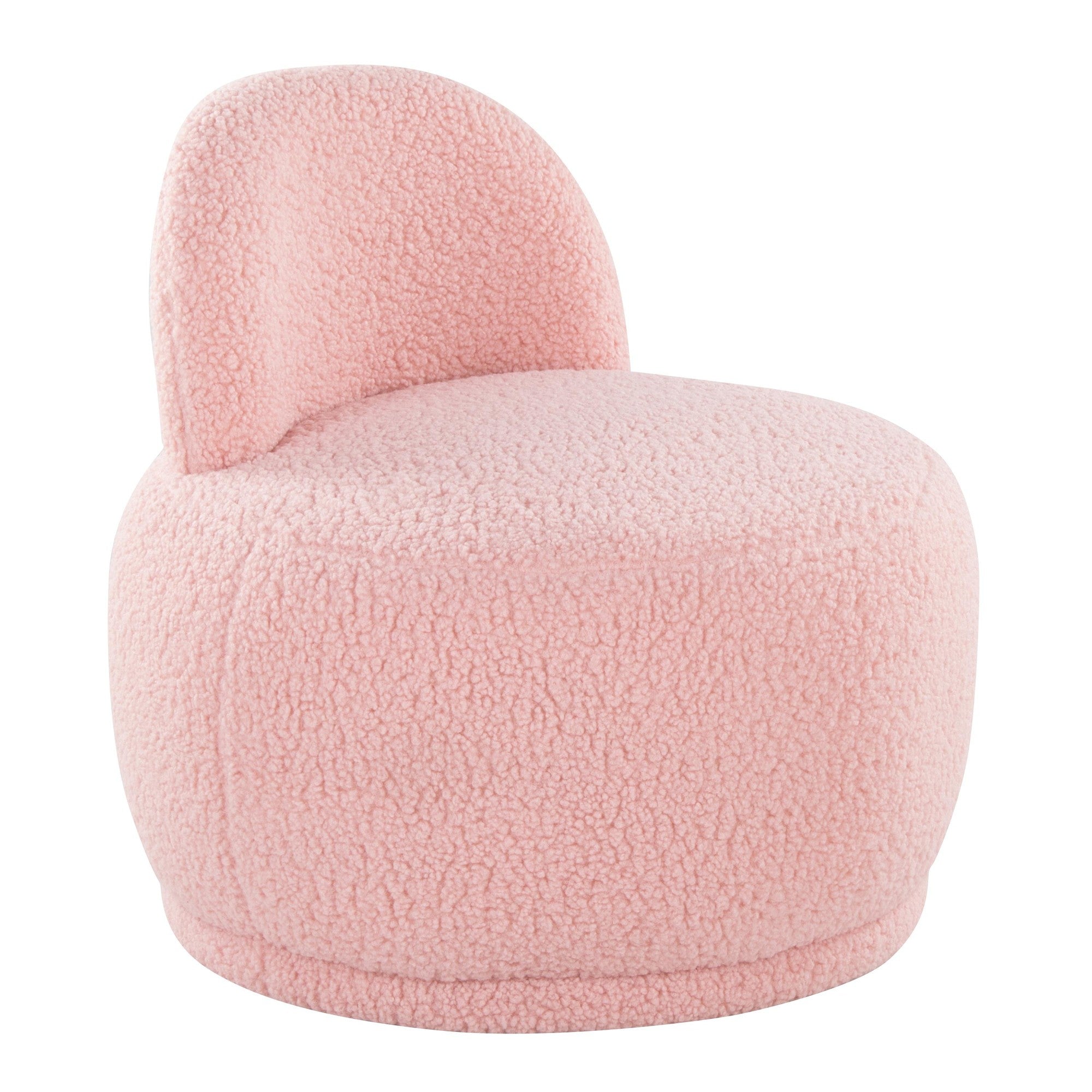 Kimi Accent Chair - Pink Sherpa