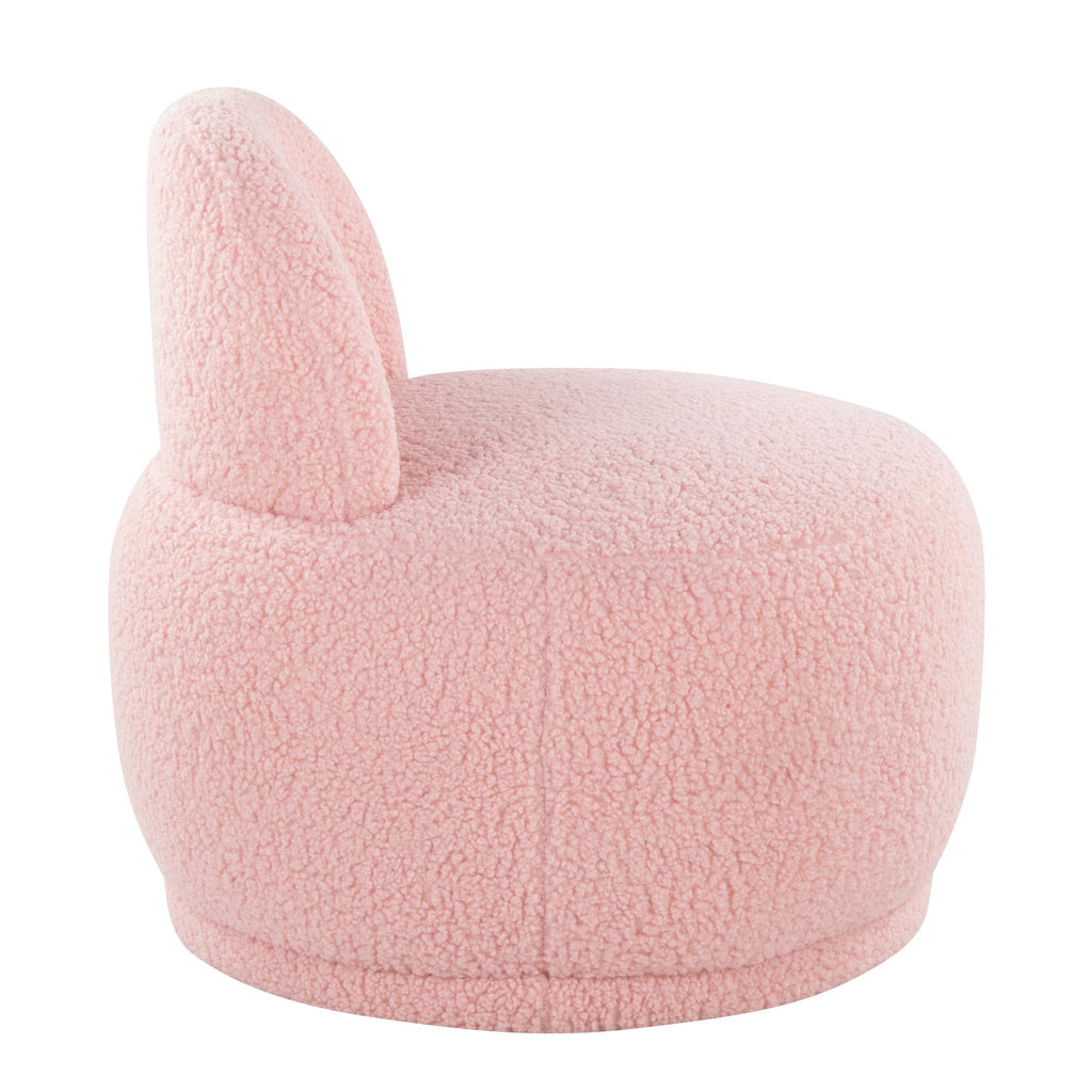 Kimi Accent Chair - Pink Sherpa