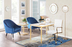 Moon Floor Lamp - Gold Metal, Frosted Glass