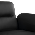 Petal Accent Chair - Black Metal, Black PU