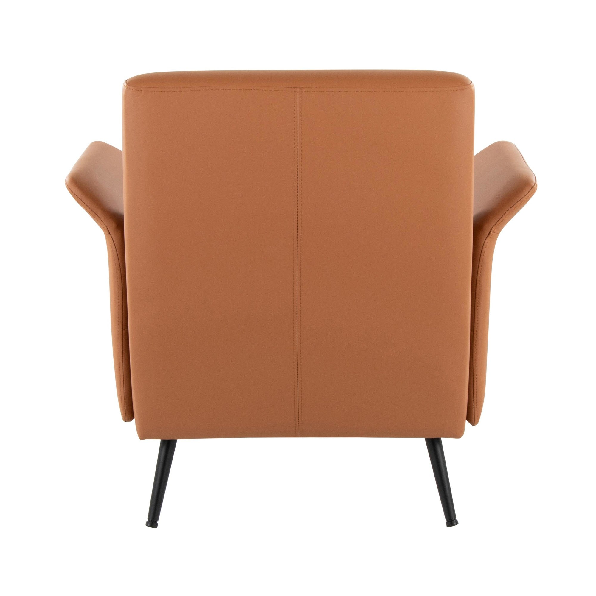 Petal Accent Chair - Black Metal, Camel PU
