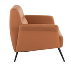 Petal Accent Chair - Black Metal, Camel PU