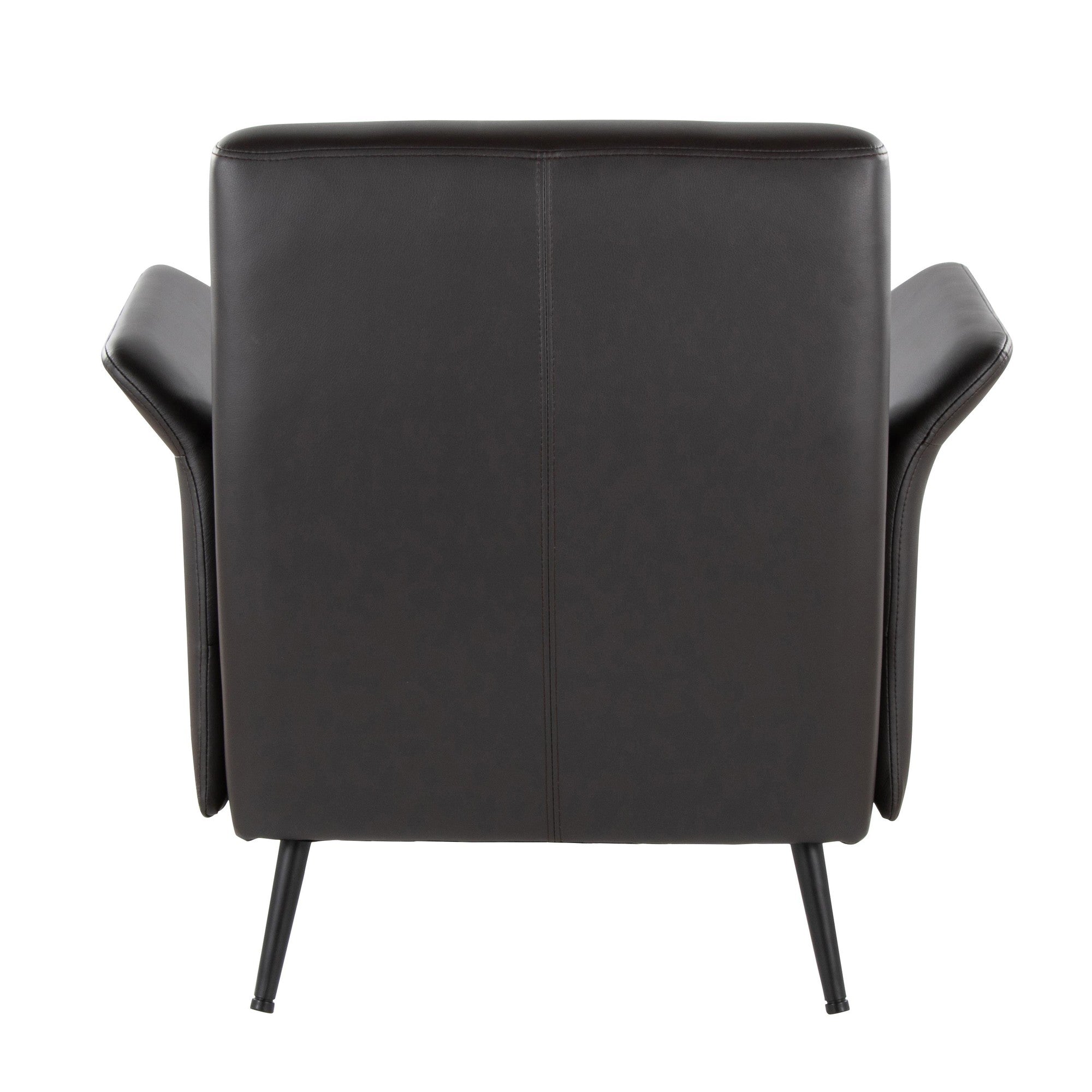 Petal Accent Chair - Black Metal, Espresso PU