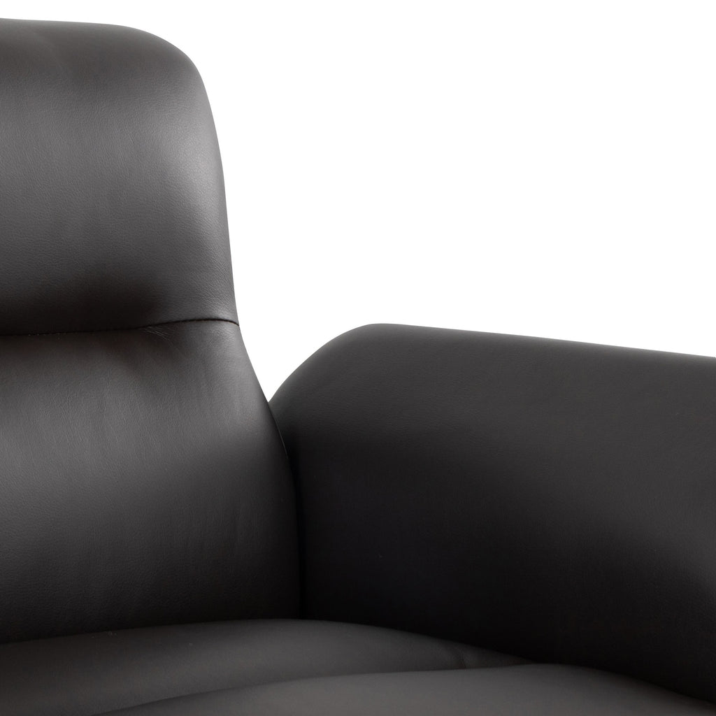 Petal Accent Chair - Black Metal, Espresso PU