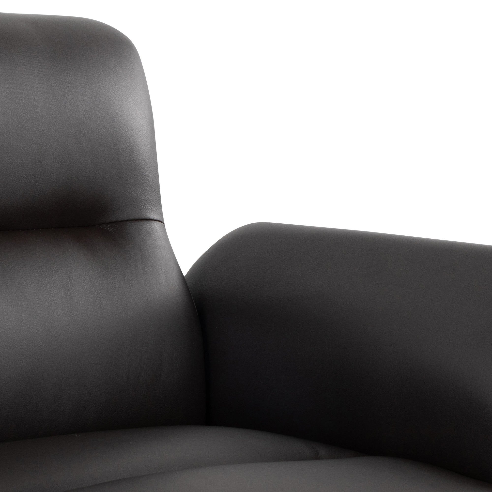 Petal Accent Chair - Black Metal, Espresso PU