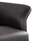 Petal Accent Chair - Black Metal, Espresso PU