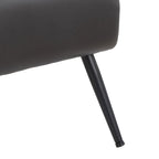 Petal Accent Chair - Black Metal, Espresso PU