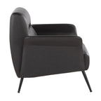 Petal Accent Chair - Black Metal, Espresso PU