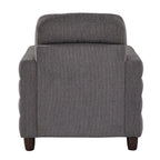 Willow Upholstered 35" Armchair - Espresso Wood, Charcoal Fabric