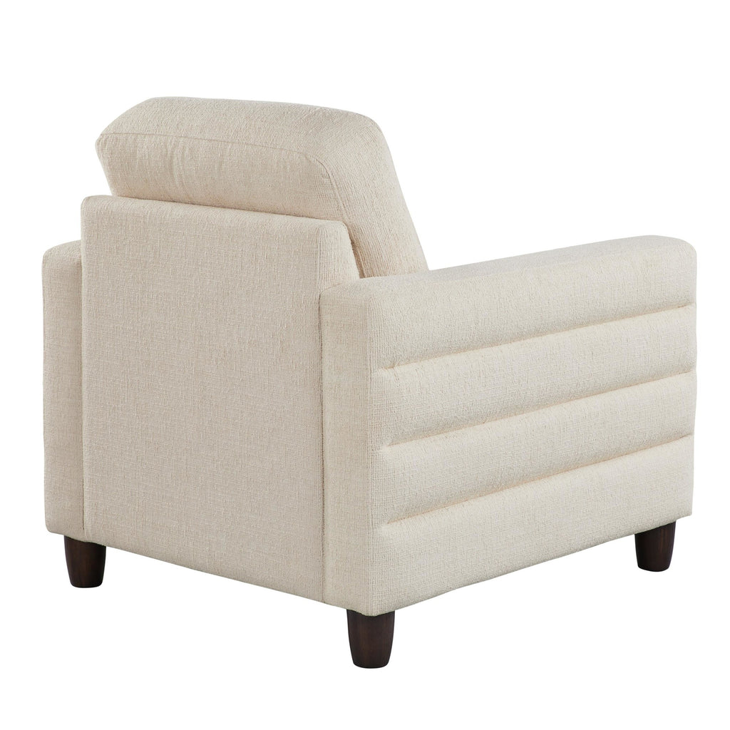 Willow Upholstered 35" Armchair - Espresso Wood, Sand Fabric