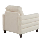 Willow Upholstered 35" Armchair - Espresso Wood, Sand Fabric