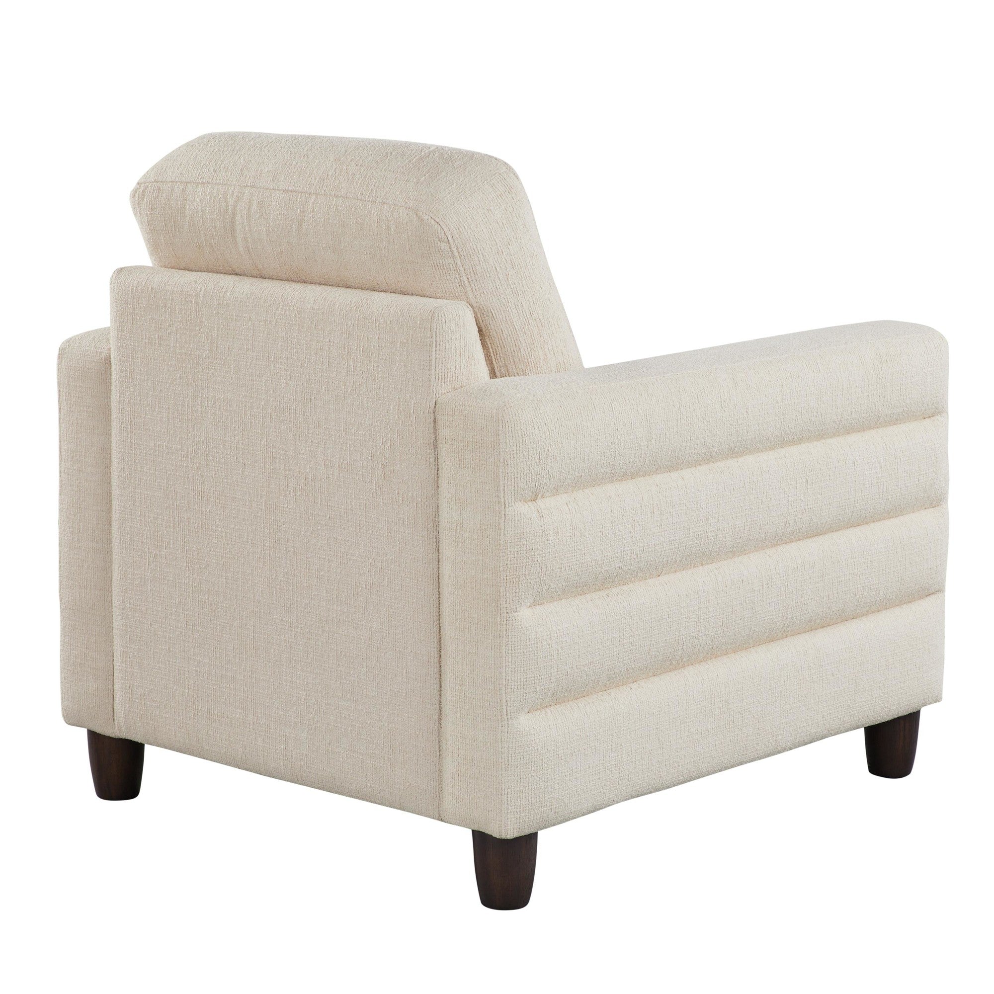 Willow Upholstered 35" Armchair - Espresso Wood, Sand Fabric