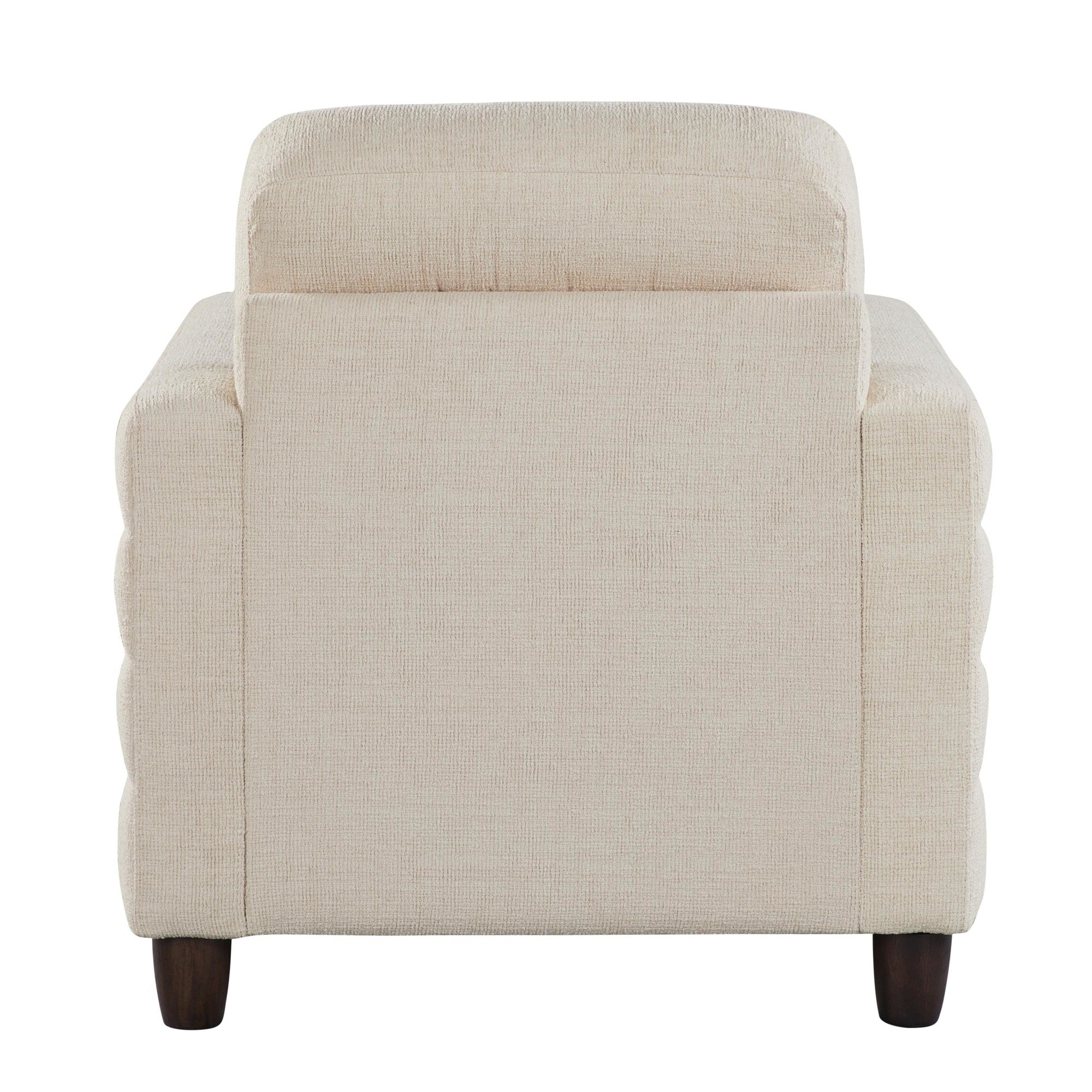 Willow Upholstered 35" Armchair - Espresso Wood, Sand Fabric