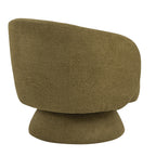 Zara Upholstered Swivel Accent Chair With Pillow - Green Fabric