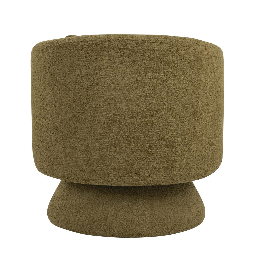 Zara Upholstered Swivel Accent Chair With Pillow - Green Fabric
