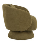 Zara Upholstered Swivel Accent Chair With Pillow - Green Fabric