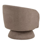 Zara Upholstered Swivel Accent Chair With Pillow - Taupe Fabric