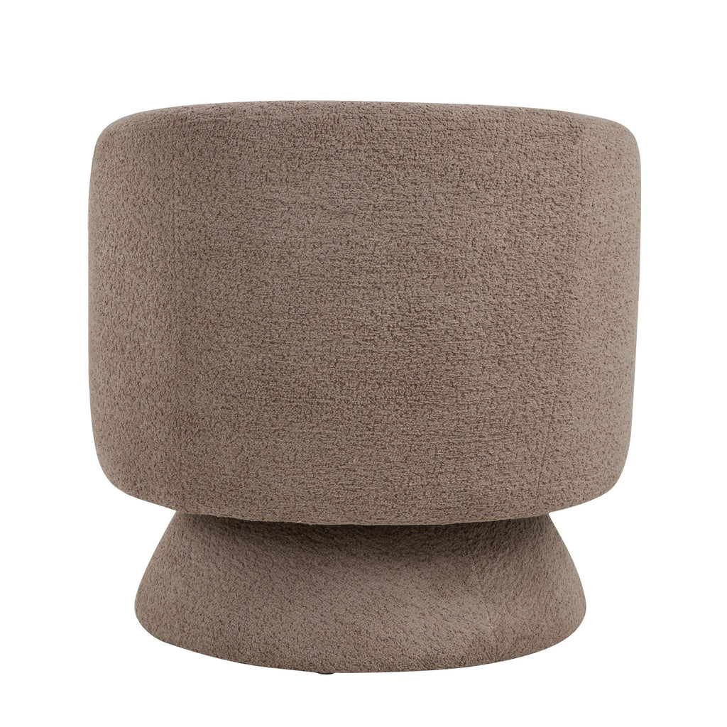 Zara Upholstered Swivel Accent Chair With Pillow - Taupe Fabric