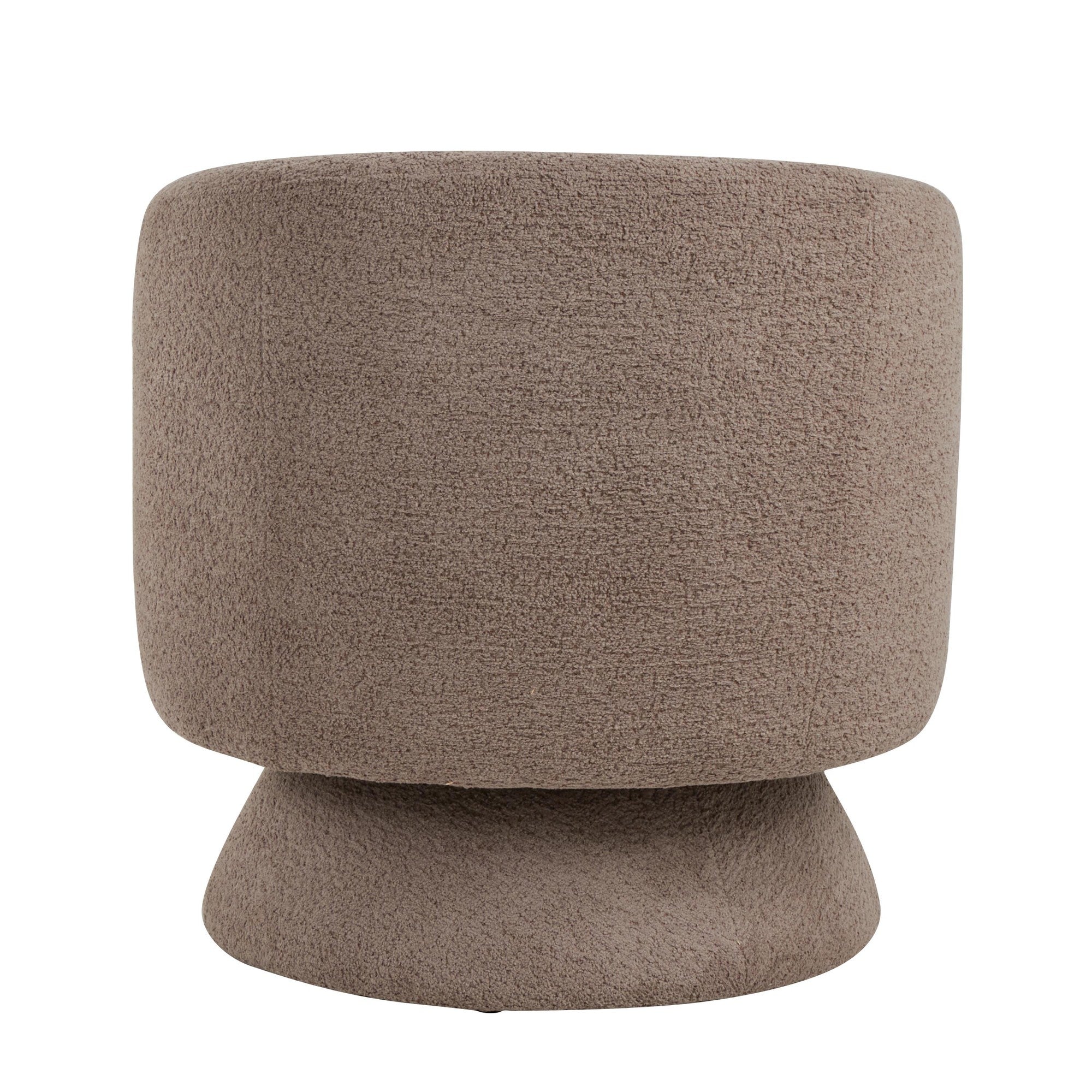 Zara Upholstered Swivel Accent Chair With Pillow - Taupe Fabric