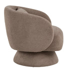Zara Upholstered Swivel Accent Chair With Pillow - Taupe Fabric