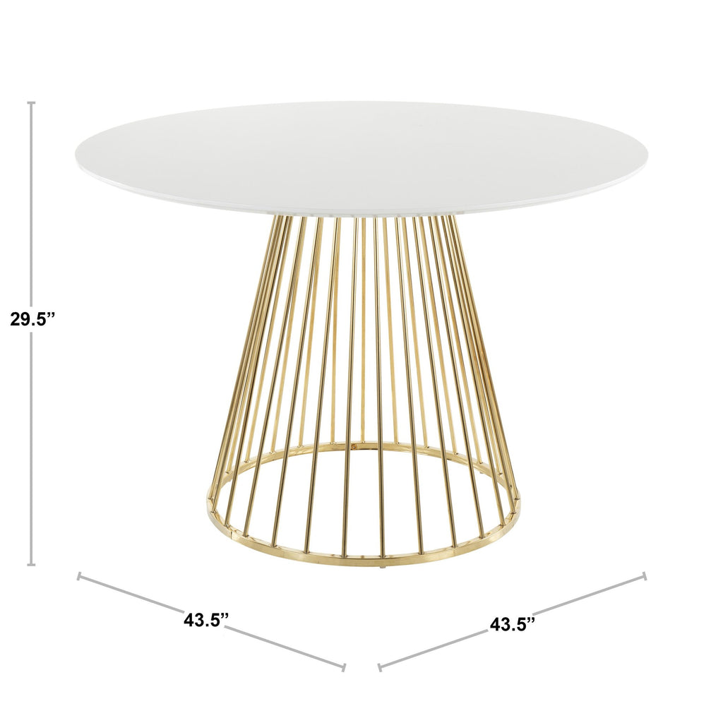 Cosmo Dining Table - Black Metal, White Marble