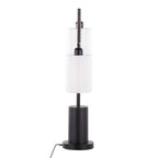 Cannes Table Lamp - Black Metal, White Shades