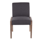 Carmen Chair - Set of 2 - Whitewashed Wood, Grey Fabric