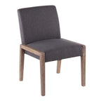 Carmen Chair - Set of 2 - Whitewashed Wood, Grey Fabric