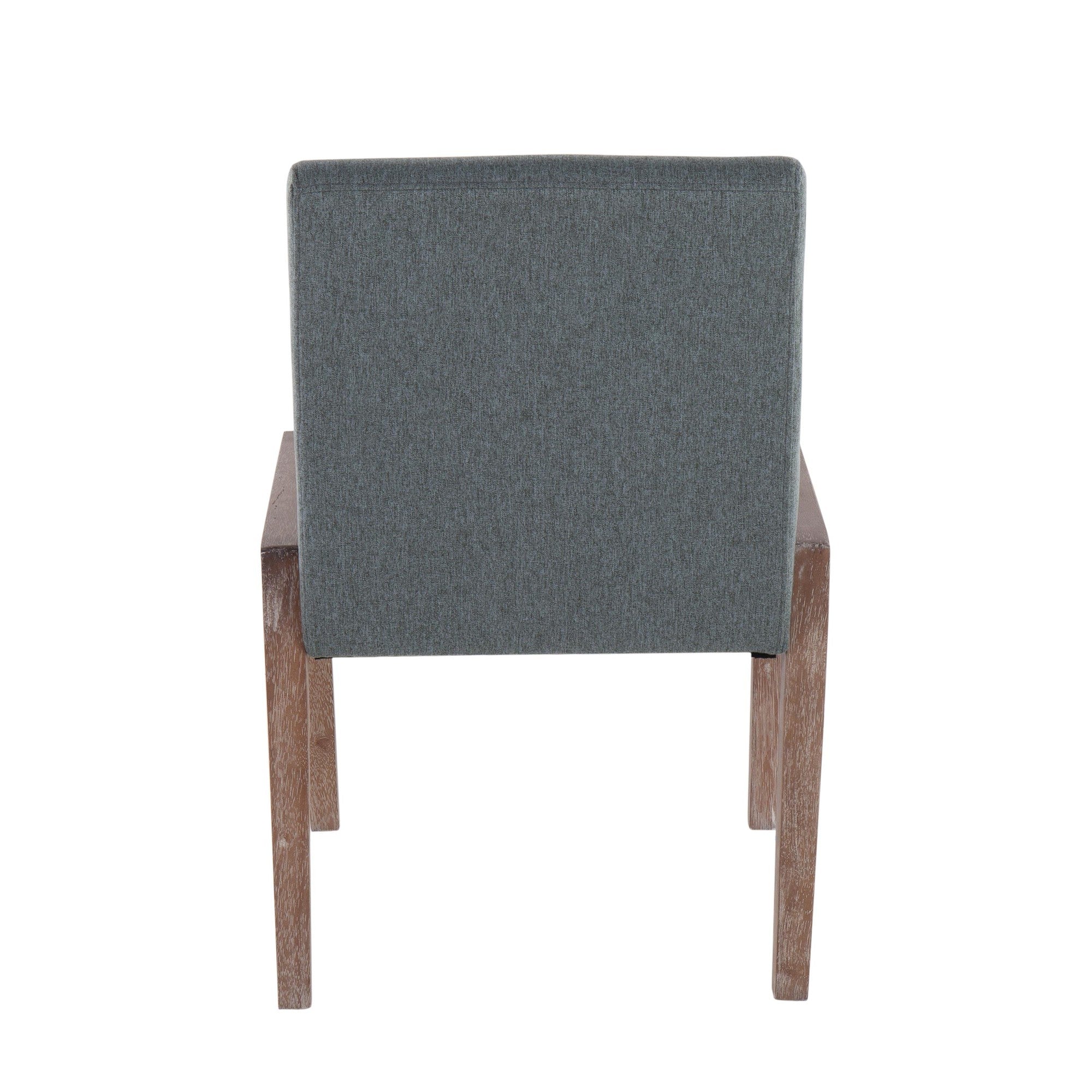 Carmen Chair - Set of 2 - Whitewashed Wood, Teal Fabric