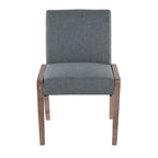 Carmen Chair - Set of 2 - Whitewashed Wood, Teal Fabric