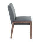 Carmen Chair - Set of 2 - Whitewashed Wood, Teal Fabric