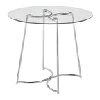 Cece Dinette Table - Chrome, Clear Glass