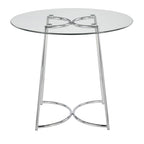 Cece Dinette Table - Chrome, Clear Glass