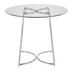 Cece Dinette Table - Chrome, Clear Glass