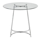 Cece Dinette Table - Chrome, Clear Glass