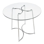 Cece Dinette Table - Chrome, Clear Glass