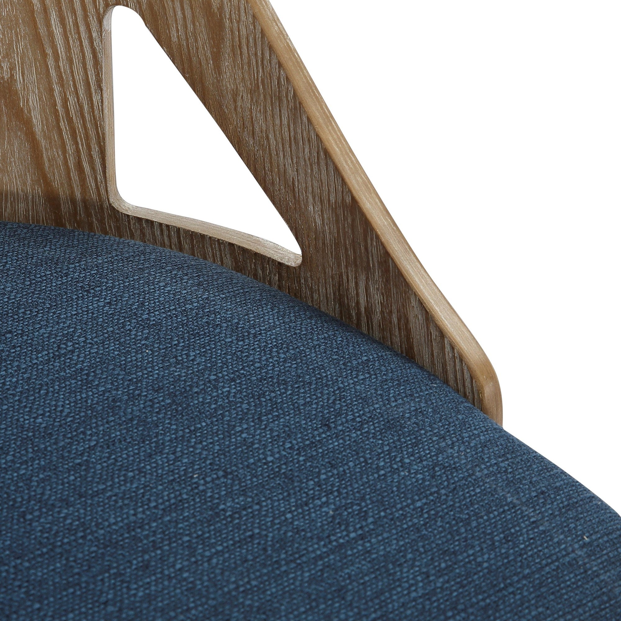 Charlotte Chair - Set of 2 - Whitewashed Wood, Blue Fabric