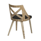 Charlotte Chair - Set of 2 - Whitewashed Wood, Charcoal Fabric