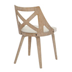 Charlotte Chair - Set of 2 - Whitewashed Wood, Cream Noise Fabric